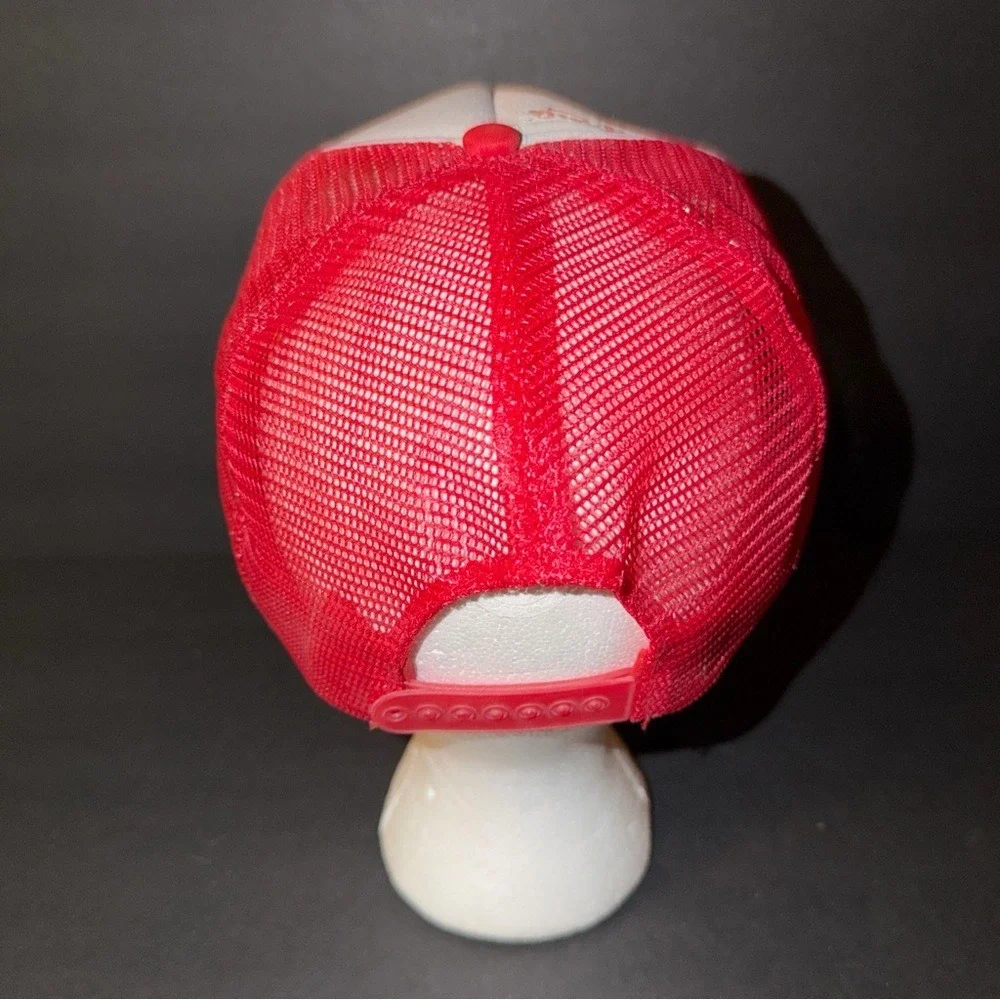 Vintage UNLV Rebels Trucker Hat‎ Hey Reb Mascot Mesh Snapback Red White NCAA Hat